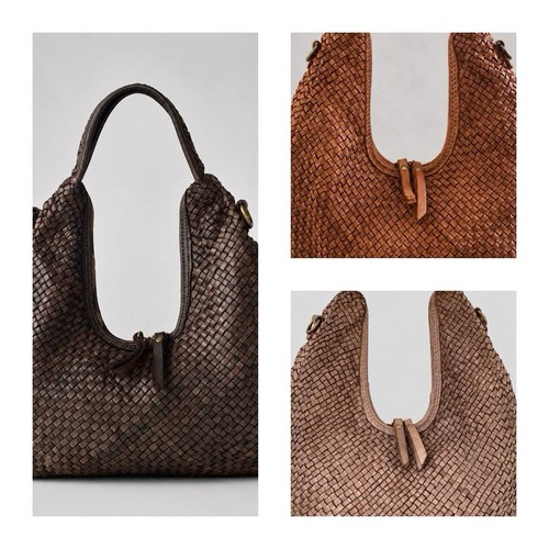 Geflochtene hobo ledertasche - hobo,
