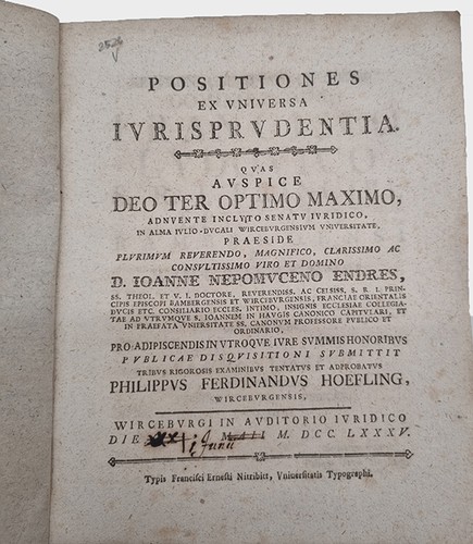 1785 hoefling positiones - 1785,