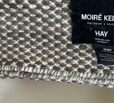 Hay Moiré Kelim, 200x300.  Neuwertiger Zustand, 100% Wolle- Olivgrau/Creme Ton