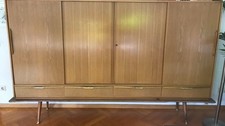Vintage Highboard 50er / 60er Jahre Nussbaum Büffet Behr Möbel Designermöbel
