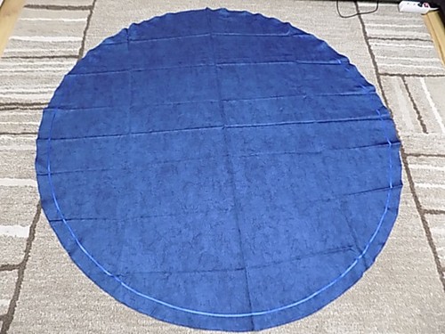 Tischdecke dunkel blau rund - tischdecke,
