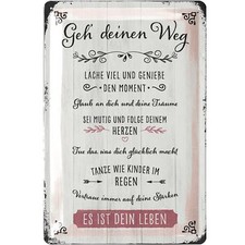 Retro Blechschild, Sprüche