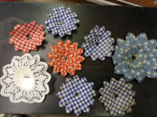 Biedermeiermanschetten Konvolut Stoff/Kunststoff