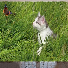 Natur Rustikale Gardine Katze