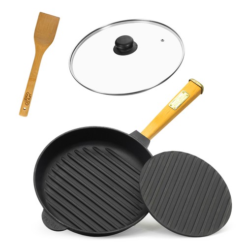 ø24cm grillpfanne gusseisen - grillpfanne,
