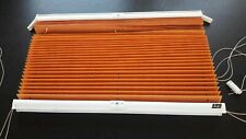 Plissee*orange*43,5 x130 cm*Jalousie*o.*Bohren*Rollo*Fenster Innen *2 Stück*
