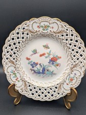 Meissen Porzellan Durchbruchteller - Handbemalt mit Kakiemondekor 54801