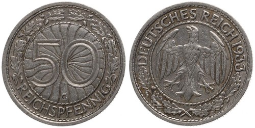 Deutschland 50 pfennig - -,
