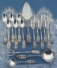 Traumhaftes Silberbesteck Kuchen Antiko Hildesheimer Rose 6 Personen TOP Nr. 4