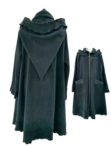 Mantel mit kapuze - kapuze,, fleece