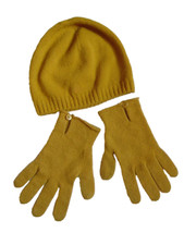 Handschuhe Roeckl Kaschmir Mütze Beanie United Colors of Benetton Wolle Maisgelb