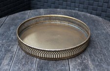 Tablett gold D23cm Tischdeko Weihnachtsdeko Untersetzer für Kerzen Blumentöpfe