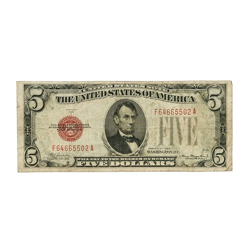 Usa dollars 1928 red seal - 5,