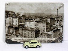??Dinkelacker Stuttgart Werbe-Set: Blechschild & VW Käfe?,1980/90er,selten