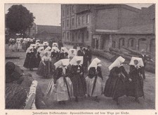 Volkstrachten von 1909 (III) aus dem Spreewald, eine Slowakin ungar. Nordgrenze