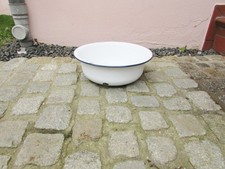 alte runde Emailschüssel