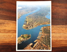 Nostalgische Ansichtskarte, New York, Manhattan, 1989, USA, TwinTowers, Luftbild