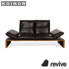 Koinor Harriet Leder Dreisitzer Dunkelbraun manuelle Funktion Sofa Couch