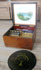 Polyphon 72G mit Glocken 18 Platten 28cm antique bells music box 18 discs 11"