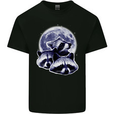 Waschbär Mond Kinder T-Shirt