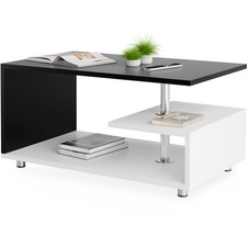 B-Ware Couchtisch Orlando weiß schwarz Wohnzimmertisch Beistelltisch Möbel