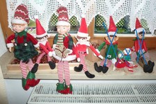 Deko 4 Stück Weihnachtselfen