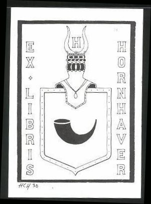 Exlibris hornhaver wappen mit - hornhaver,,