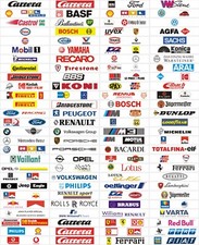 Decals 70x10 mm Werbung logos