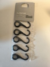 IKEA FINTORP Haken Schwarz 7cm