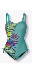 feel good Damen Badeanzug Einteiler Bademode lagune Gr. 54 (Cup-F) NEU