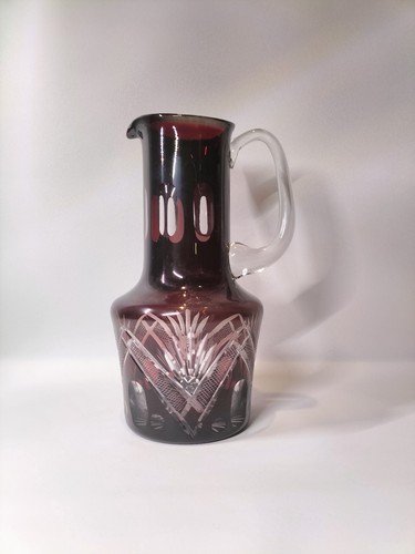 Glaskrug mit geschliffenen - glaskrug,