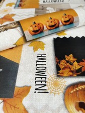 PVC Tischdecke HALLOWEEN Kürbis orange Wachstuch abwaschbar Breite & Länge wählb