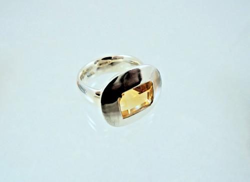 Citrin ring größe 5 - größe, 52,5