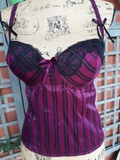 Sexy Corsage, Schwarz, Beere, Spitze, 80C, Wie Neu