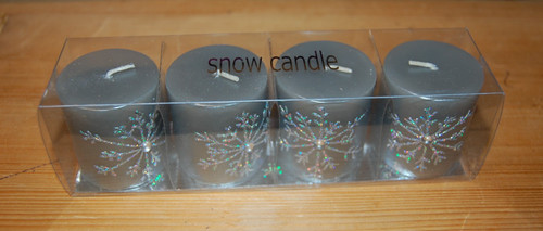 4er set stumpen kerzen winter - stumpen-kerzen,