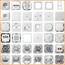 Gira System 55 Reinweiß seidenmatt Steckdose Schalter Wippe Rahmen Radio RDS