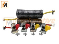 Kupplungskopf Set M22 mit Spiralkabel Rot und Gelb für Zugmaschine und Auflieger