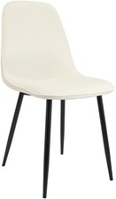 #Lage410 Esszimmerstuhl Maryam Samt creme Küchenstuhl Polsterstuhl Lehnstuhl