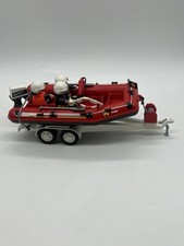 Playmobil 9845 Feuerwehr Schlauchboot Anhänger mit Boot Rettungsboot Schiff City