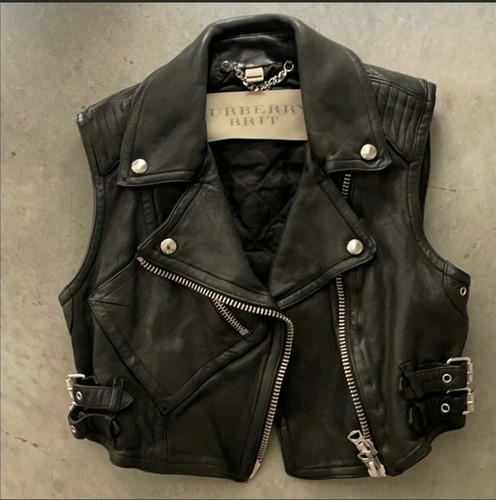 Burberry leder biker weste - biker,