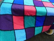 Bettüberwurf Flower Power Hippie Häkeldecke 168 x 144