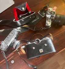 3 Vintage Spiegelreflexkameras im Set – Yashica, Ricoh TLS 401, Praktica PL nova