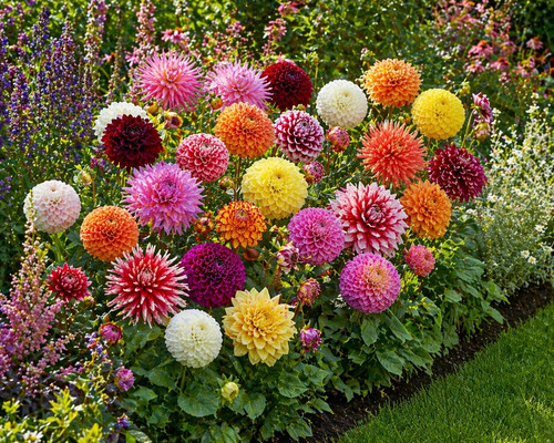 Sale236 dahlien mix - mix, pompom
