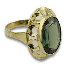 Turmalin Gold Ring 585 14 Kt
