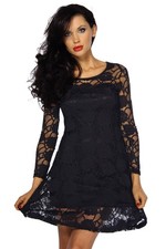 12410 Damen Kleid XS M schwarz