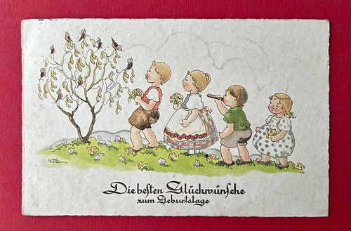 Künstler glückwunsch - glückwunsch, ak