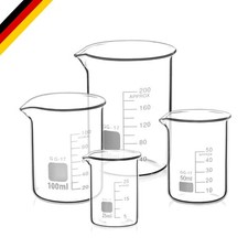 Becherglas Set 4er Borosilikat