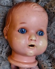 Puppenkopf Celluloid, Schildkröt, "Baby",  ca. 1930/1940, Einbindekopf