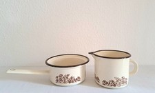 Set Vintage Emaille Stieltopf