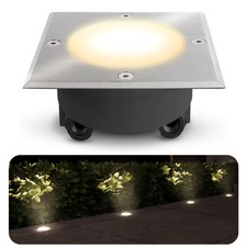 Bodeneinbaustrahler eckig VIROK mit LED GX53 5W warmweiss Bodenlampe Wegeleuchte